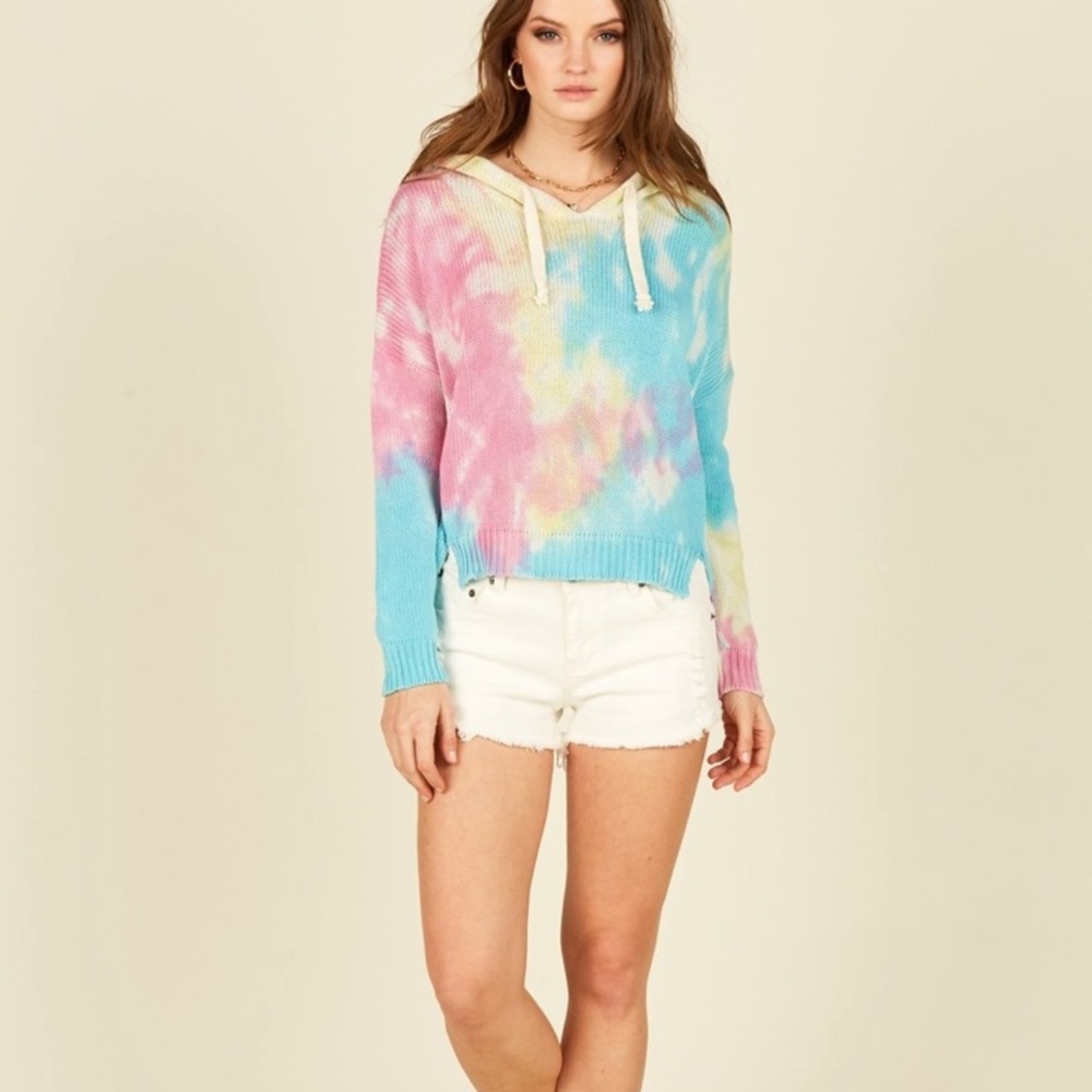 Vintage Havana Unicorn Coloured Tie Dye Hoodie Lg